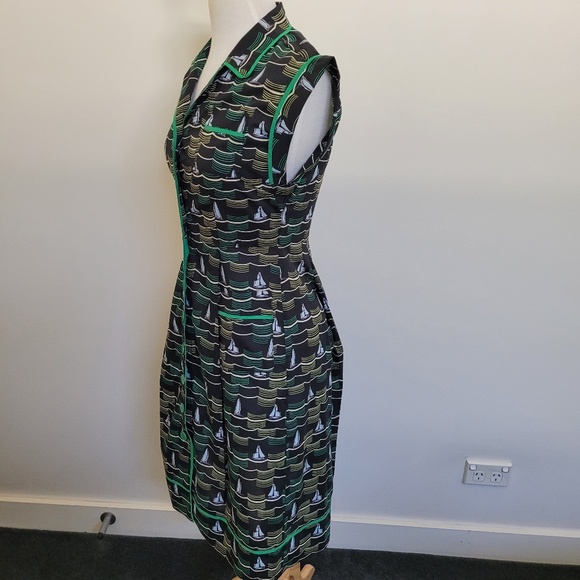 Anna Thomas size 8 cotton boat print dress - Picture 5 of 5